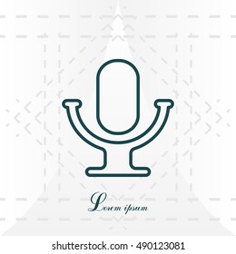 microphone line icon