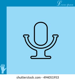 microphone line icon