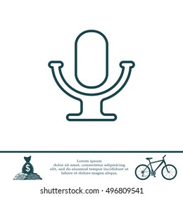 microphone line icon