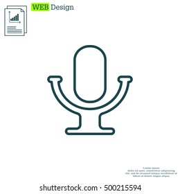 microphone line icon