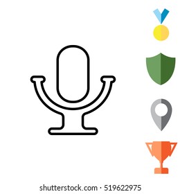 microphone line icon