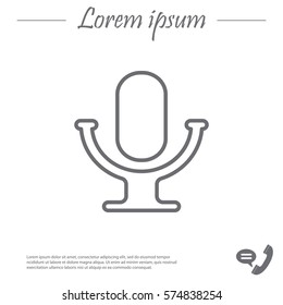 microphone line icon