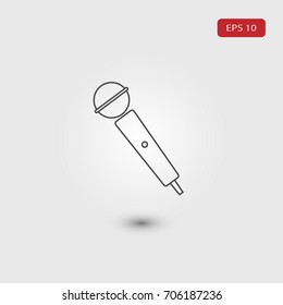 microphone line icon