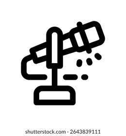 microphone line icon. Clean and minimalist vector icon for websites, mobile apps, presentations, and logos. Fully scalable and customizable for any project.