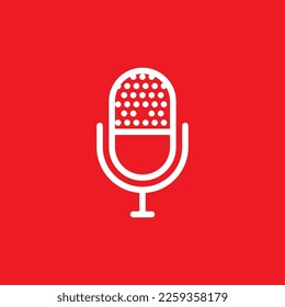 Microphone line icon, common graphics resources, vector illustration.