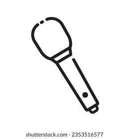 microphone line icon design vector template