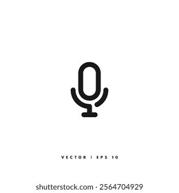 Microphone Line Icon. Editable Stroke