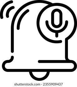 microphone line icon illustration vector