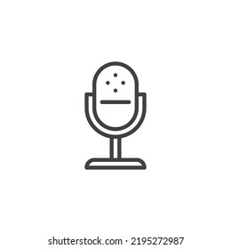 Microphone line icon. linear style sign for mobile concept and web design. Mic outline vector icon. Symbol, logo illustration. Vector graphics