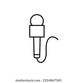 Mikrofon-Zeilensymbol, Logo, Vektorgrafik