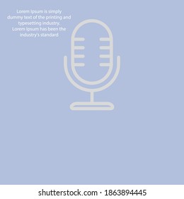 microphone line icon, outline vector illustration.