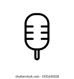 Microphone line icon. simple illustration. mobile concept app line icon and web design. Editable stroke. Design template vector