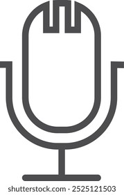 Microphone line icon. Speech symbol. Audio sign