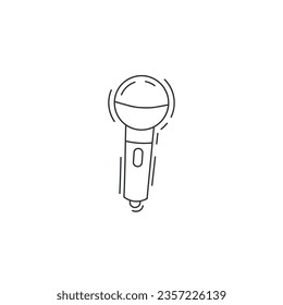 Microphone line icon. Microphone thin line icon.