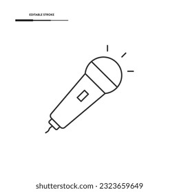 Microphone Line Icon Vector Design.