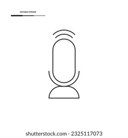 Microphone Line Icon Vector Design.
