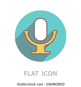 microphone line icon. vector illustration