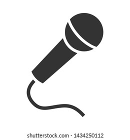 Microphone line icon. vector - illustration