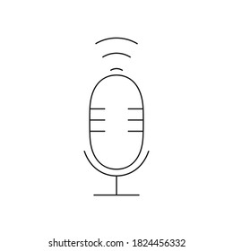 Microphone line icon vector illustration