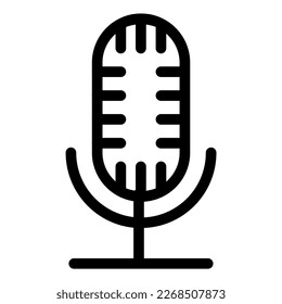 Microphone line icon vector illustration graphic design