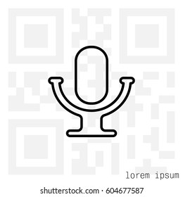 microphone line icon. vector illustration