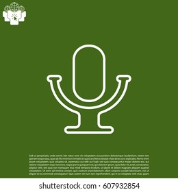 microphone line icon. vector illustration