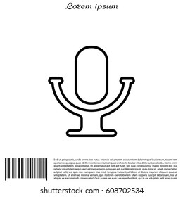 microphone line icon. vector illustration