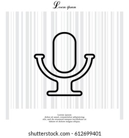 microphone line icon. vector illustration