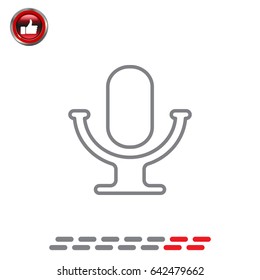 microphone line icon. vector illustration