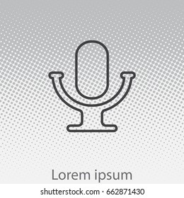 microphone line icon. vector illustration