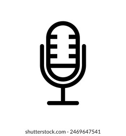 Microphone line icon vector sign