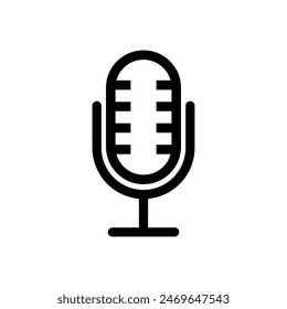 Microphone line icon vector sign