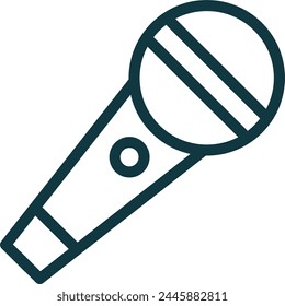 Vektorgrafik des Mikrofonleitungssymbols. Symbol, Zeichen