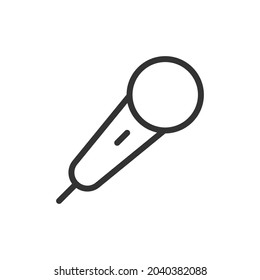 Microphone line icon. Web symbol for web and apps. Sign design in outline style. Microphone stroke object.