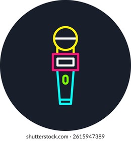 Microphone Line Multi Colour Circle