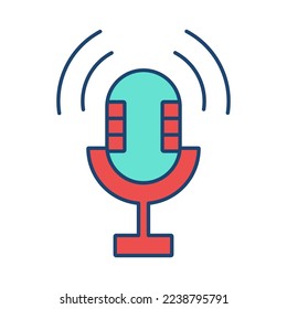 Microphone line universal icon ui ux element sign.