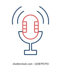 Microphone line universal icon ui ux element sign.