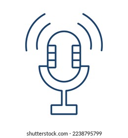 Microphone line universal icon ui ux element sign.
