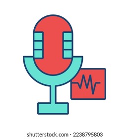 Microphone line universal icon ui ux element sign.