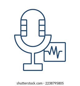 Mikrofon-Linie universellen Symbol ui ux Element Zeichen.
