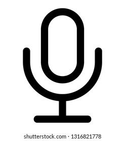 Microphone line vector icon  