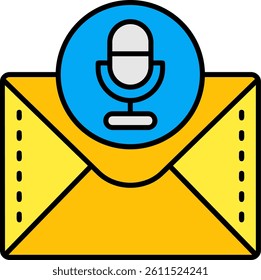 Microphone Line vector Icon Design