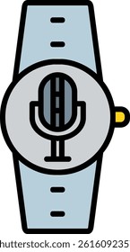 Microphone Line Vector Icon Design