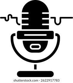 Mikrofon Linie Vektor Icon Design