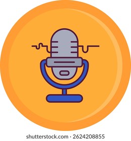 Microphone Line vector Icon Design