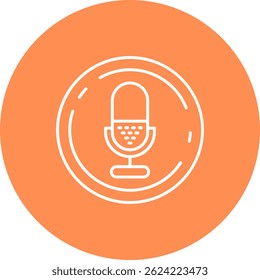 Microphone Line vector Icon Design