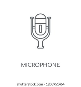 Microphone linear icon. Microphone concept stroke symbol design. Thin graphic elements vector illustration, outline pattern on a white background, eps 10.