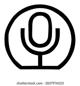 microphone logo commonly found in audio video applications