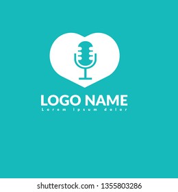 microphone logo concept. Designed for your web site design, logo, app, UI