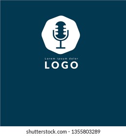 microphone logo concept. Designed for your web site design, logo, app, UI